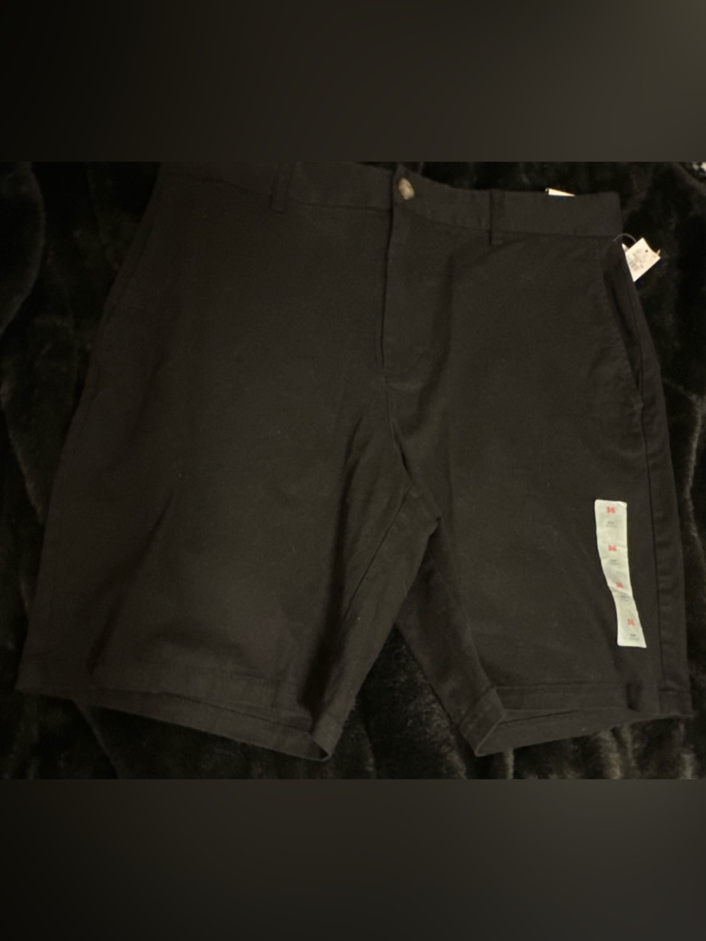 4/$50 NEW Old Navy Slim Built-In Flex Chino Shorts BLACK Men's 36